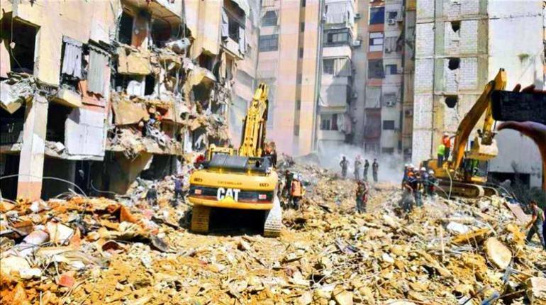 Edificios destruidos en Beirut tras ataques de fuerzas israelíes. | AA.