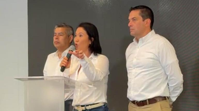 La candidata Keiko Fijimori, según sondeos a boca de urna, aseguro ir a 2da vuelta. | RRSS.